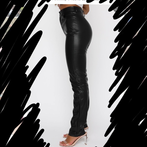 White Fox Boutique Leather Trousers - Picture 4 of 7